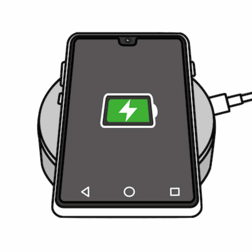 スマホを充電している図